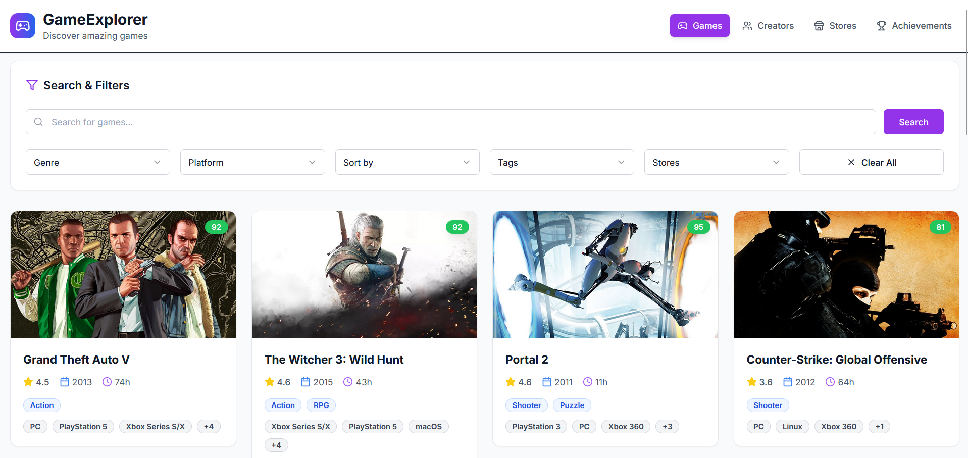 Game Explorer
